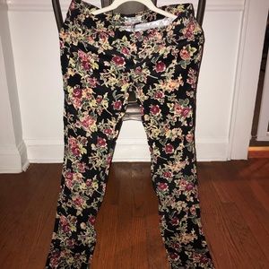 Free People floral skinny jeans